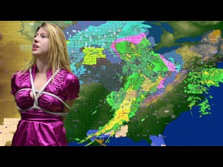 weather girl tied up and gagged